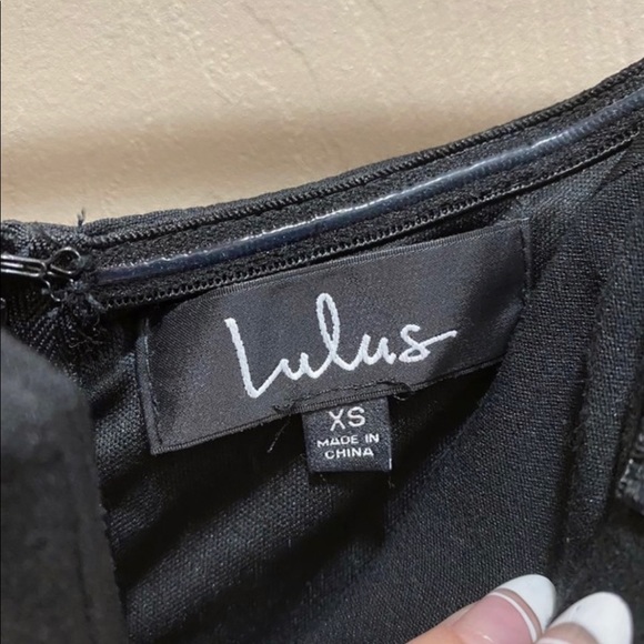 Midi black dress with ruffles from Lulu’s - Picture 7 of 10